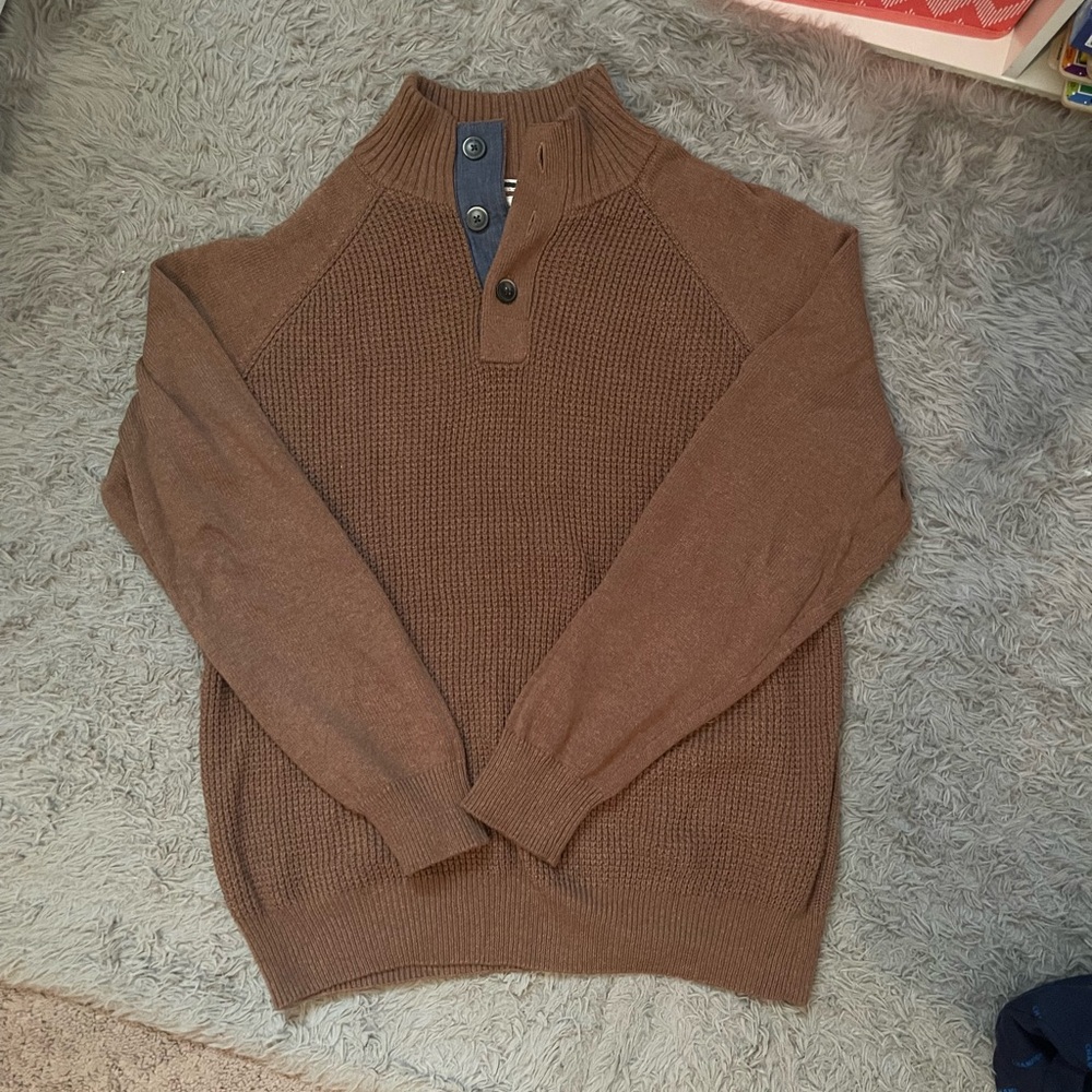 Weatherproof Men's Tan Crewneck Sweater